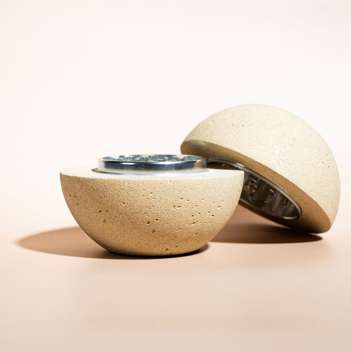 Sphere Grinder in Dune — concrete design grinder by HERBSTUDIO, beige colorway